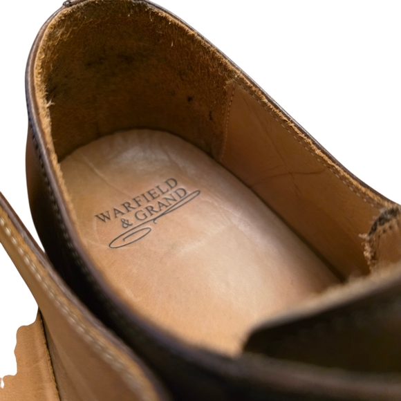 Warfield & Grand Men's Classic Brown Leather Oxford Shoes Size 10 - Picture 8 of 12